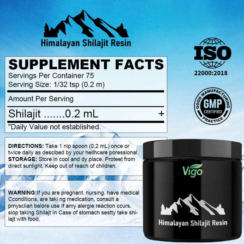 Shilajit Resin - Pure Himalayan India Rich Fulvic Acid Private Label