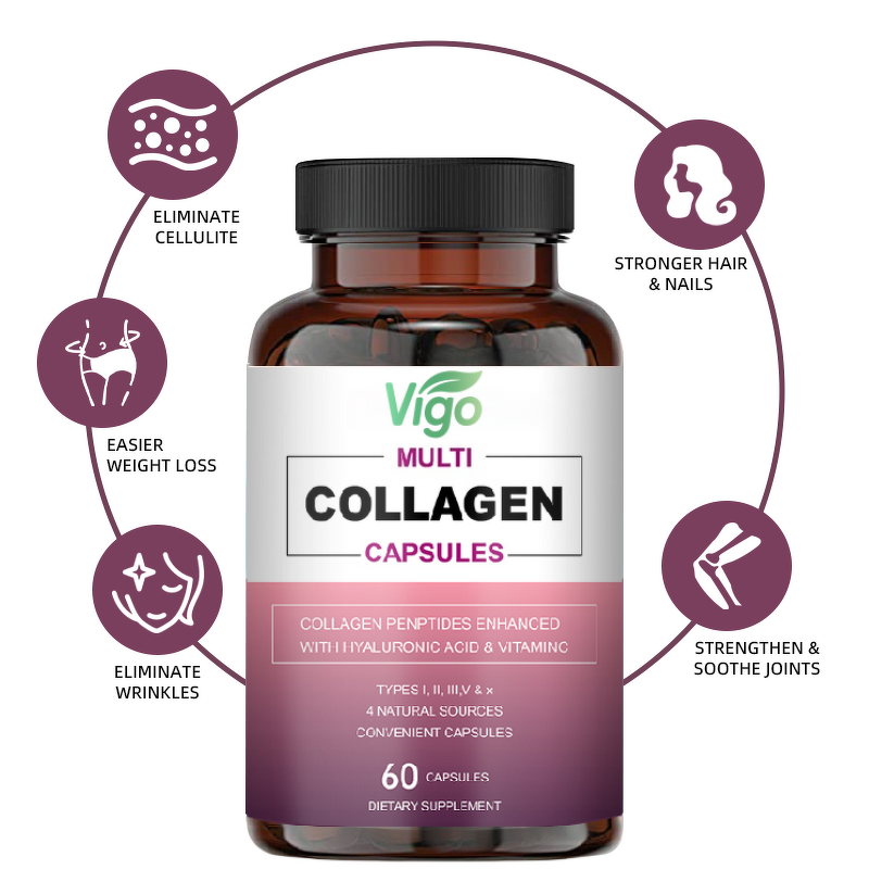 Collagen Peptides - Vigo Unflavored Hyaluronic Acid Vitamin C Adults Beauty