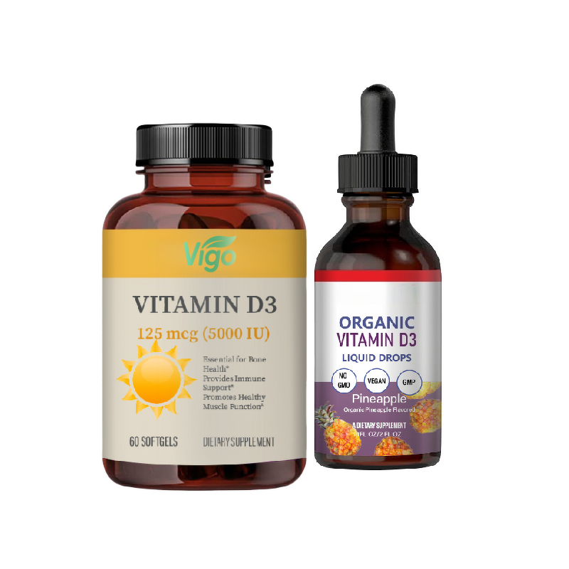 Vitamin D3 Capsules - Vigo Custom Logo Healthcare Beauty Supplement Tool