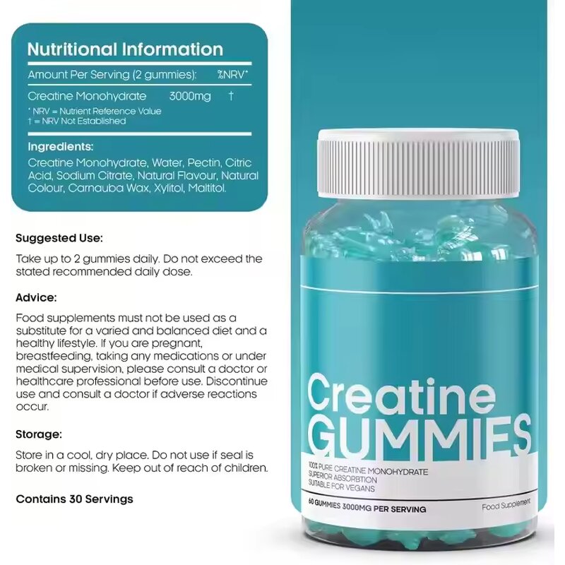 Creatine Pre Workout - Vigo 4 Mg Monohydrate Energy Providing Gummies