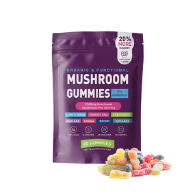 Organic Mushroom Gummies - Vigo Reishi Cordyceps Ashwagandha Lion's Mane Adult
