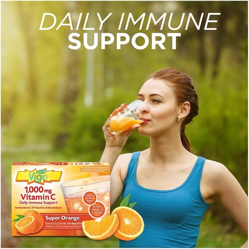 Vitamin C Powder - OEM Private Label Orange Flavor Immune Boost Electrolyte