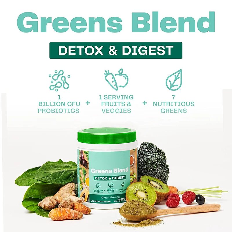 Superfood Greens Powder - Vigo Organic Vegan Multivitamin Fiber Digestion