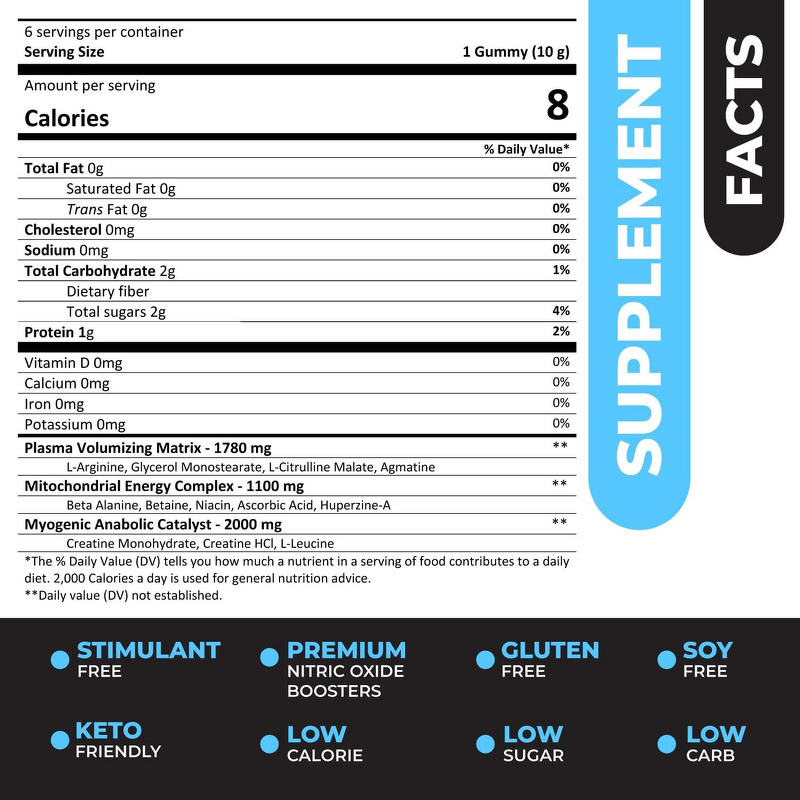 Creatine Gummies - Vigo GMP 5g Pre Workout Muscle Growth Energy Boosting