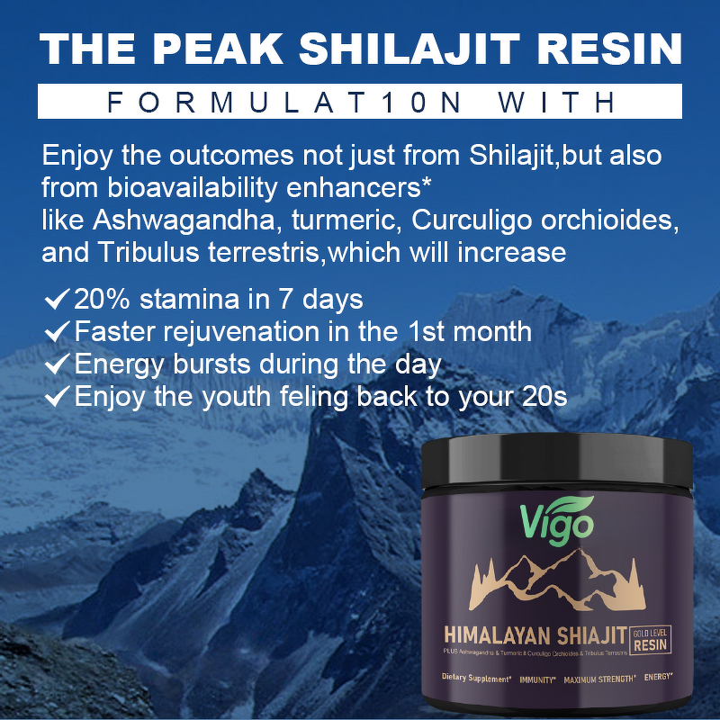 Shilajit Resin - Vigo Hatmanlabs 60g Trace Minerals Organic Wholesale