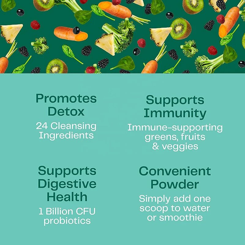 Superfood Greens Powder - Vigo Organic Vegan Multivitamin Fiber Digestion