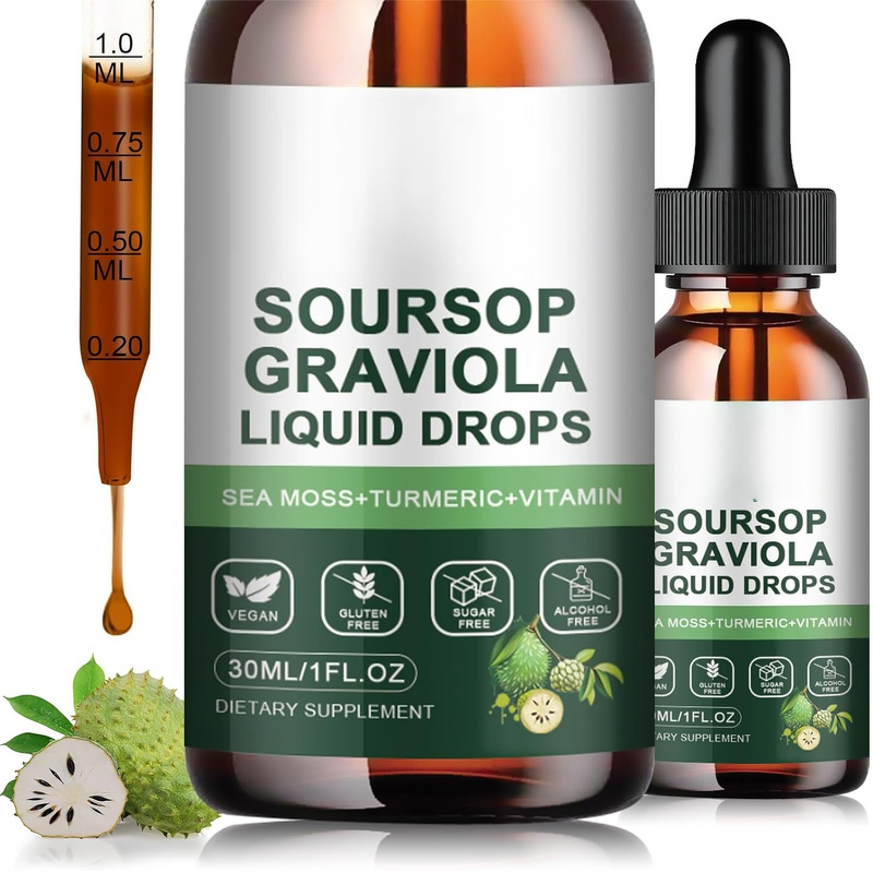 Soursop Liquid Drops - Vigo OEM Organic Graviola Leaf Extract Vitamins Tool