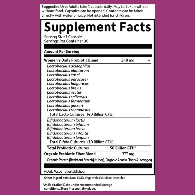 Probiotic Capsules - Vigo 50 Billion CFU Women's Digestive Vaginal Health