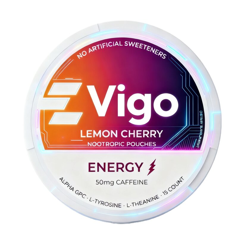 Caffeine Nootropic Pouches - Vigo 200mg Custom Nicotine-free Natural Ingredients