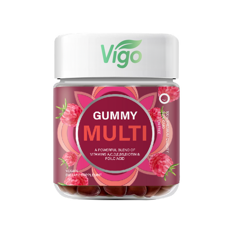 Multivitamin Gummies - Vigo Raspberry Flavor Essential Minerals Daily Candy