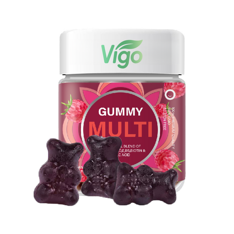 Multivitamin Gummies - Vigo Raspberry Flavor Essential Minerals Daily Candy