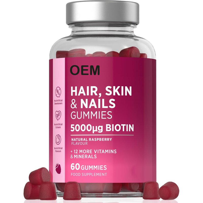 Biotin Hair Gummies - Vigo Vitamins Zinc Vitamin C Women Men Skin Nails