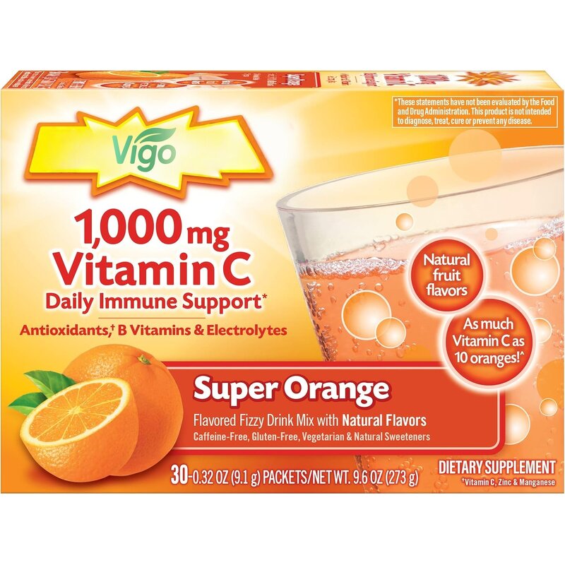 Vitamin C Powder - OEM Private Label Orange Flavor Immune Boost Electrolyte