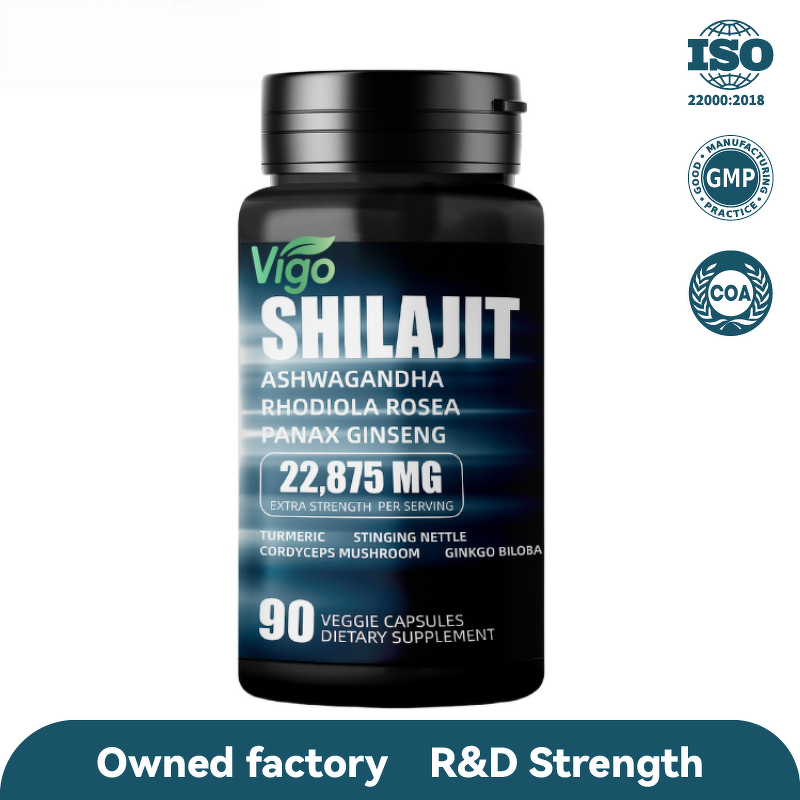 Shilajit Capsules - Vigo GMP Private Label 85+ Trace Minerals Men Women