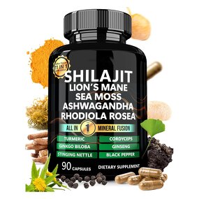 Shilajit Capsules - Vigo Himalayan Organic Sea Moss Ashwagandha Rhodiola