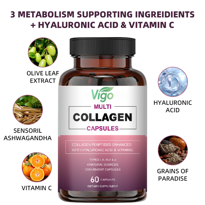 Collagen Peptides - Vigo Unflavored Hyaluronic Acid Vitamin C Adults Beauty