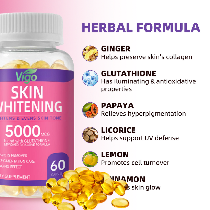 Glutathione Capsules - Vigo GMP Private Label 5000mcg Skin Whitening Tool