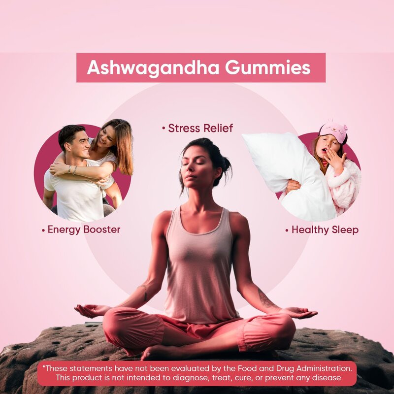 Ashwagandha Gummies - Vigo 1200mg Relaxation Stress Relief Herbal Supplement