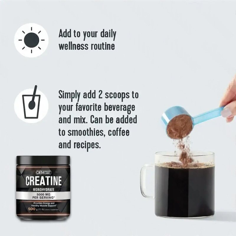 Creatine Monohydrate Powder - High Quality 500g Unflavored Pre-Workout Tool