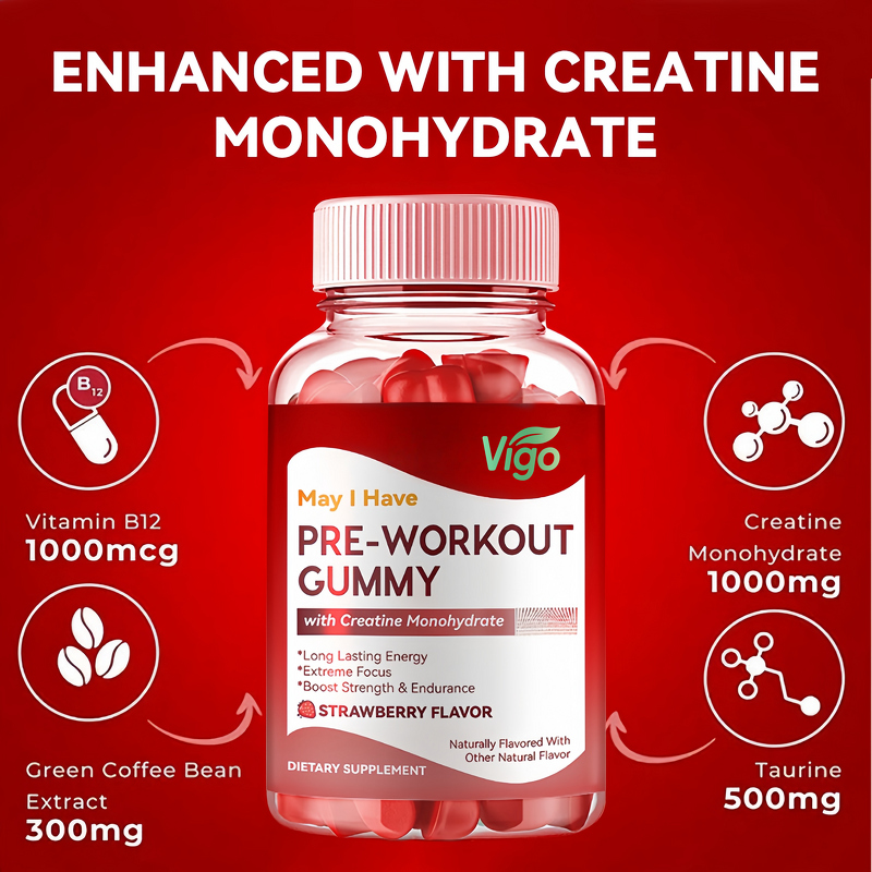 Post Workout Gummies - 100% Organic Private Label Creatine Muscle Builder