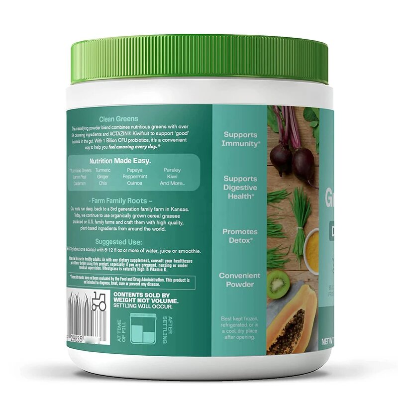Superfood Greens Powder - Vigo Organic Vegan Multivitamin Fiber Digestion