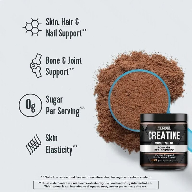 Creatine Monohydrate Powder - High Quality 500g Unflavored Pre-Workout Tool