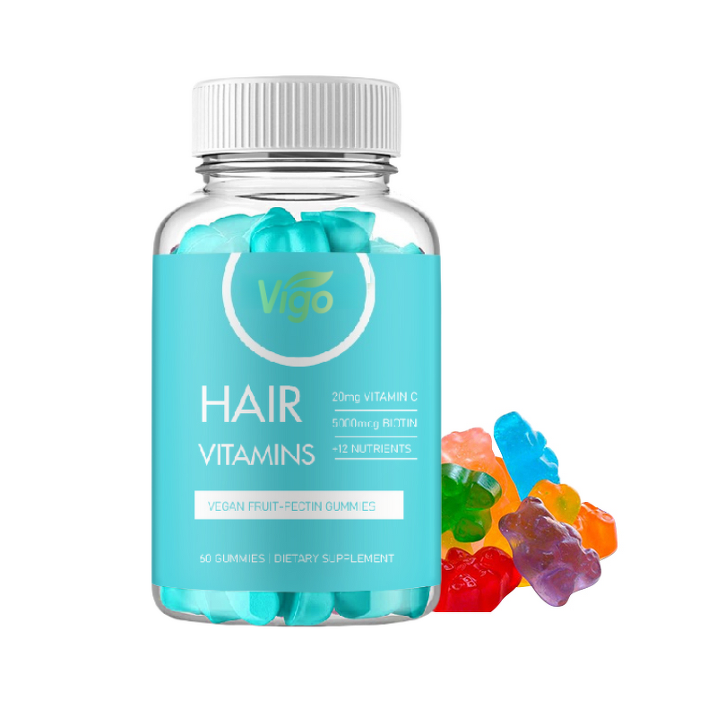 Biotin Multivitamin Gummies - Vigo GMP Blue Gummy Bears Zinc Folic Acid Hair