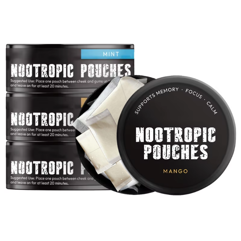Alpha Nootropic Pouches - Vigo Custom Taurine L-Tyrosine ALPHA GPC Energy Tool