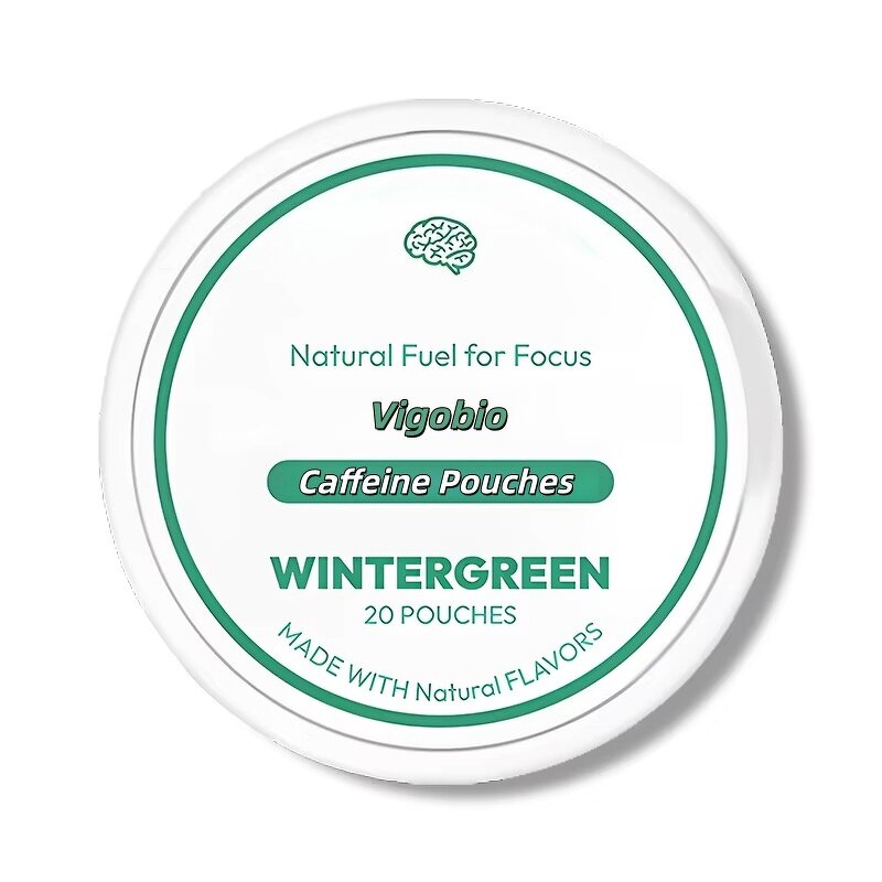 Wintergreen Caffeine Pouches - Vigo Nicotine Replacement Nootropic Focus Custom
