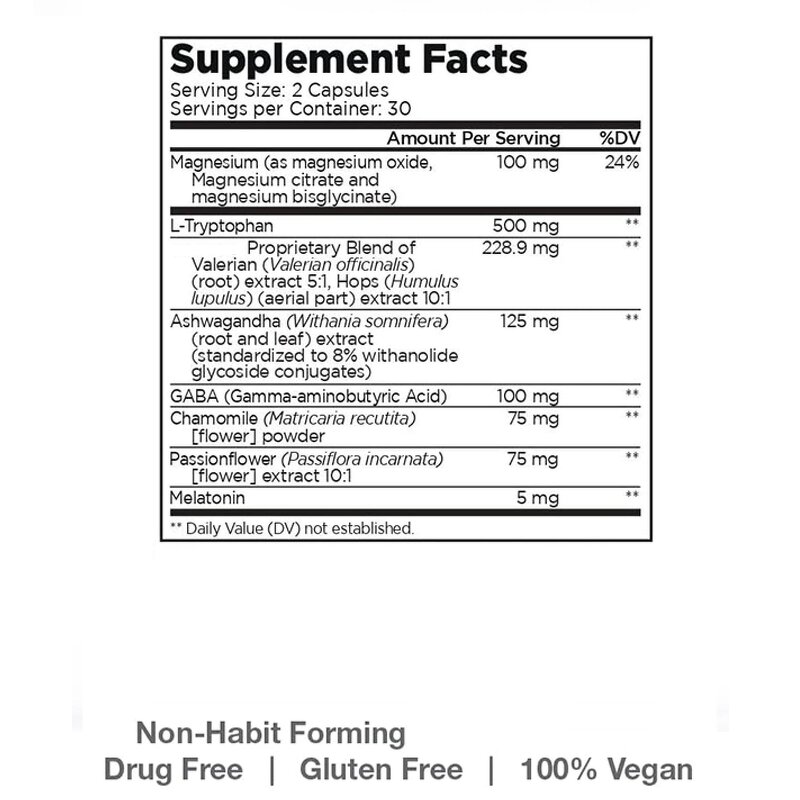 Melatonin Capsules - OEM Private Label Magnesium Natural Sleep Support Adults