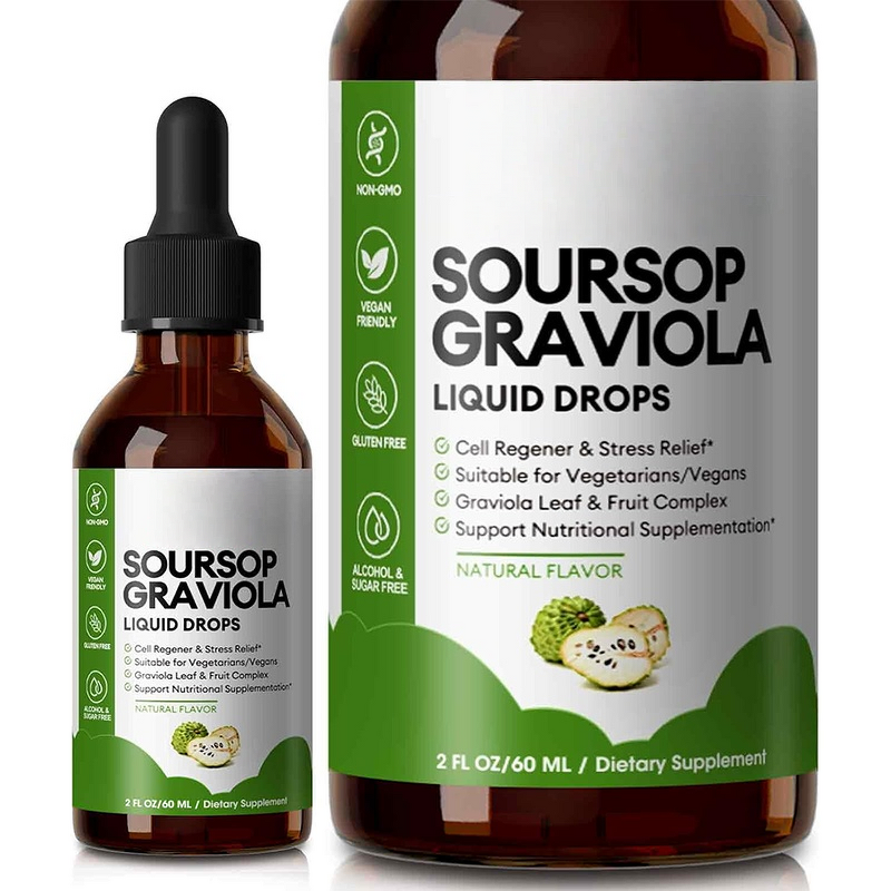 Graviola Liquid Drops - Vigo Private Label GMP Organic Soursop Dietary Supplement