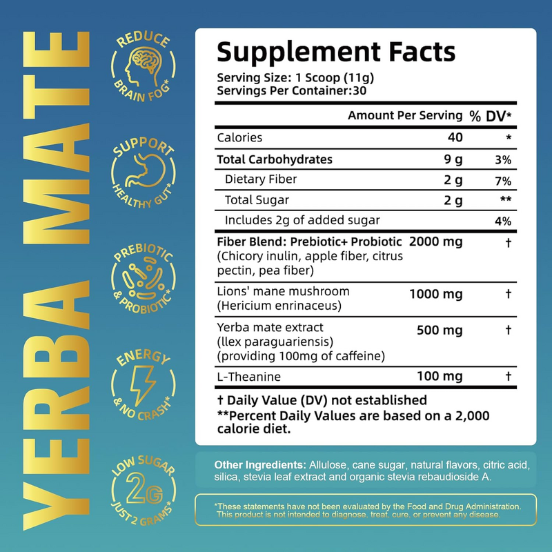 Yerba Mate Extract Powder - Vigo GMP Factory Gut Health Nootropics Tea Powder