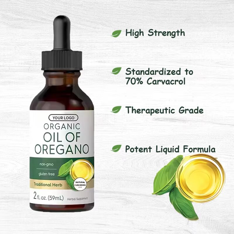 Oregano Oil Liquid Drops - Organic Supplement Digestion Support Health Care