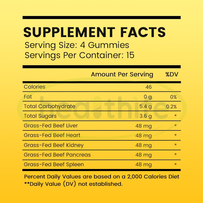 Beef Organ Gummies Manufacturer - Female Supplement 5 in 1 Grass Fed