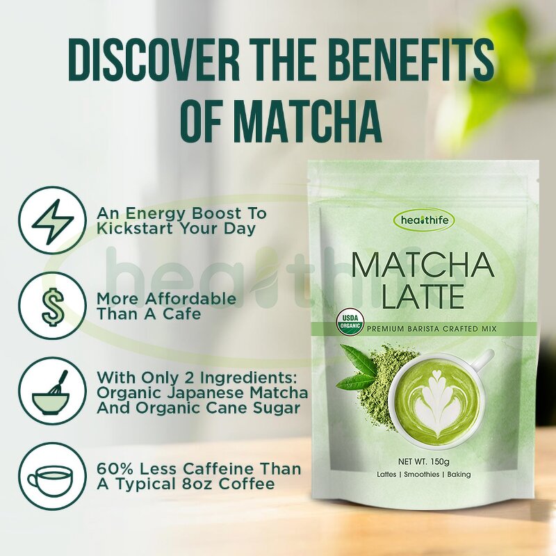 Matcha Green Tea Powder - Instant Sachet Box Food Grade Organic