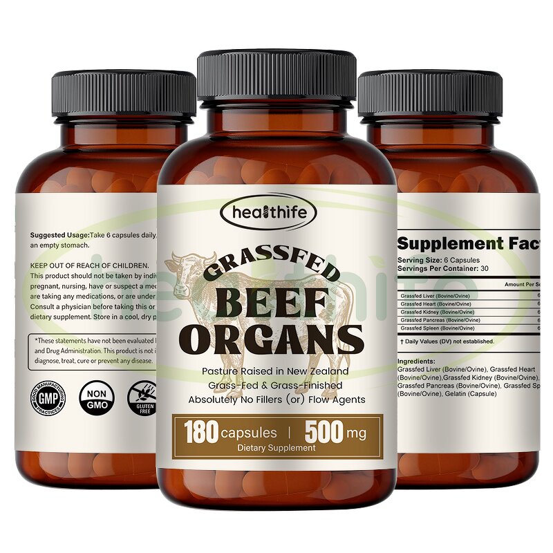 Beef Organ Capsules Manufacturer - New Zealand Grass Fed Visceral 500mg