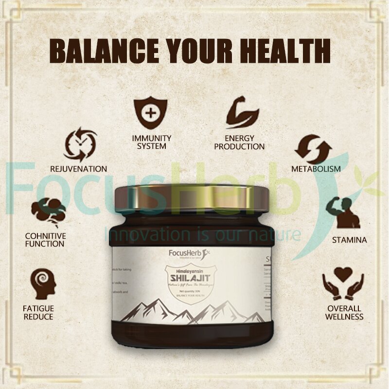 Shilajit Resin Manufacturer - 50% Fulvic Acid Himalayan Extract 30g/50g Bottle