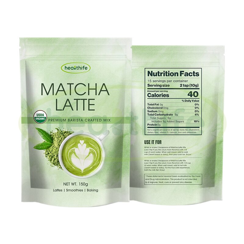 Matcha Green Tea Powder - Instant Sachet Box Food Grade Organic