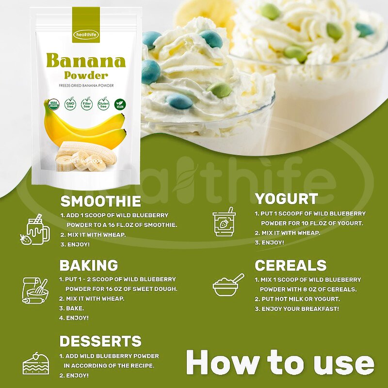 Banana Fruit Powder Manufacturer - Organic Freeze Dried Natural