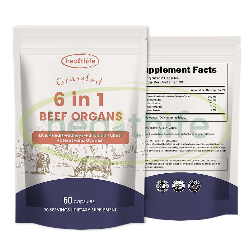 Beef Organ Capsule Manufacturer - Women's 6 in 1 Mix Grass Fed