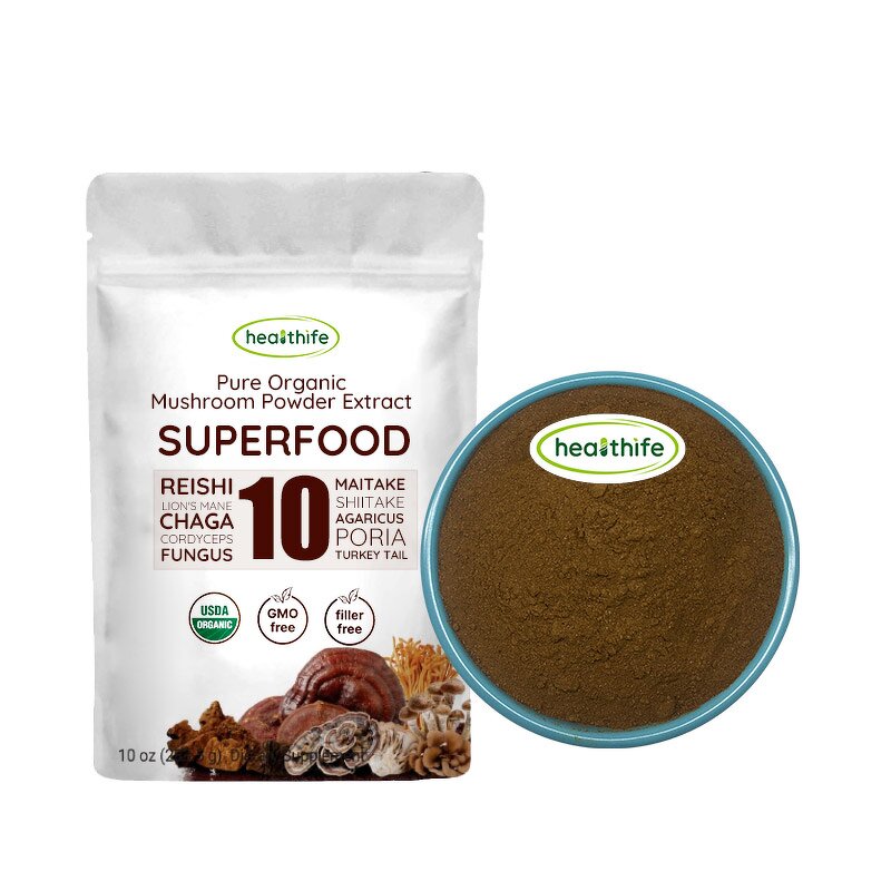 Mushroom Extract Powder Manufacturer - Organic 10 in 1 Complex