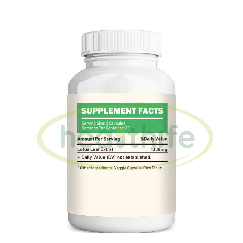 Lotus Leaf Capsule Manufacturer - 500mg/60caps Nuciferine Extract