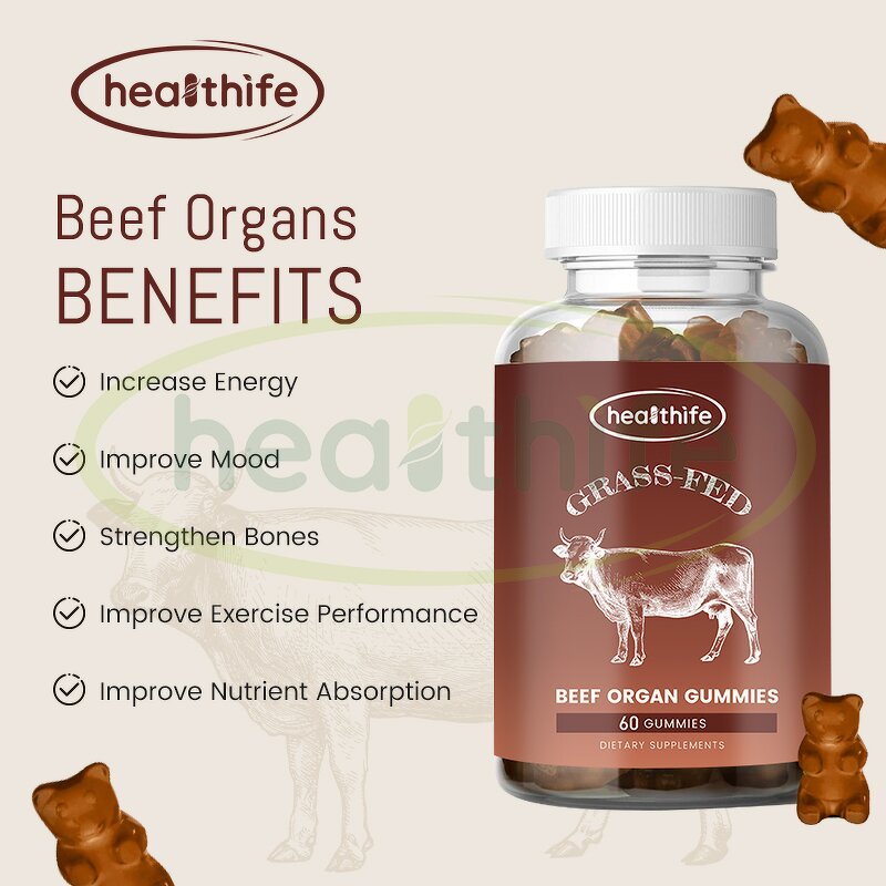 Beef Organ Gummies Manufacturer - OEM 60gummies Bottle New Zealand Grass Fed