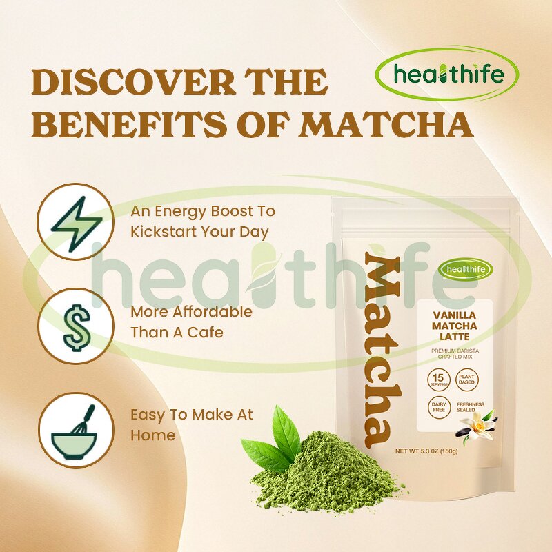 Matcha Latte Powder - Instant Food Grade Organic Vanilla Green Tea