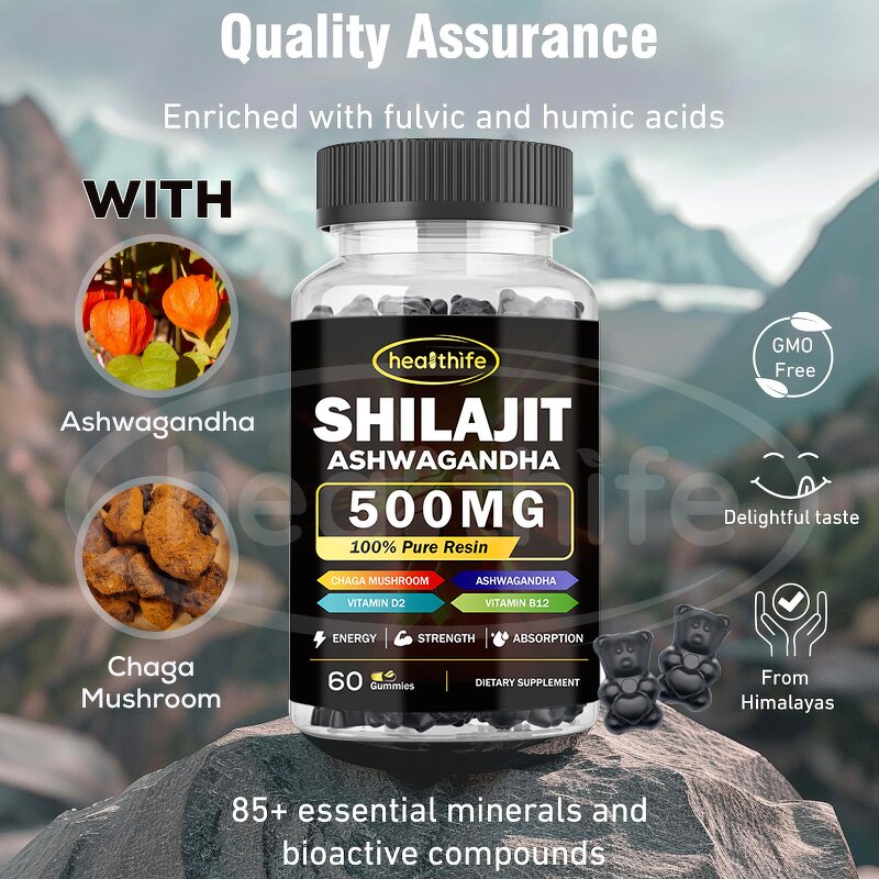 Shilajit Gummies Manufacturer - OEM 3g/60g Dietary Fiber Himalayan