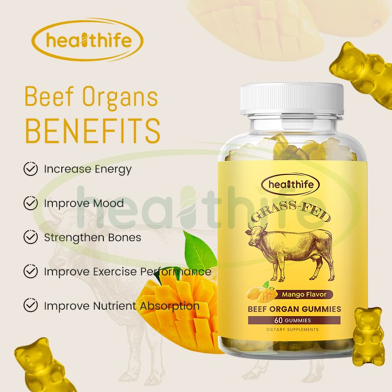 Beef Organ Gummies Manufacturer - Female Supplement 5 in 1 Grass Fed