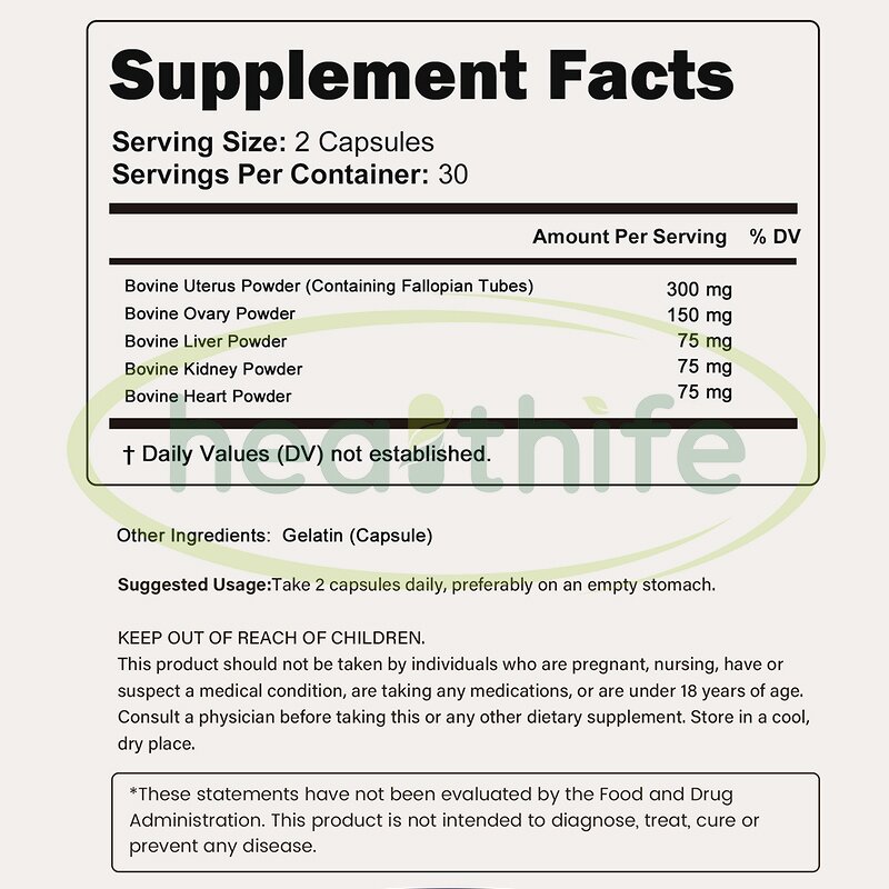 Beef Organ Capsule Manufacturer - Women's 6 in 1 Mix Grass Fed