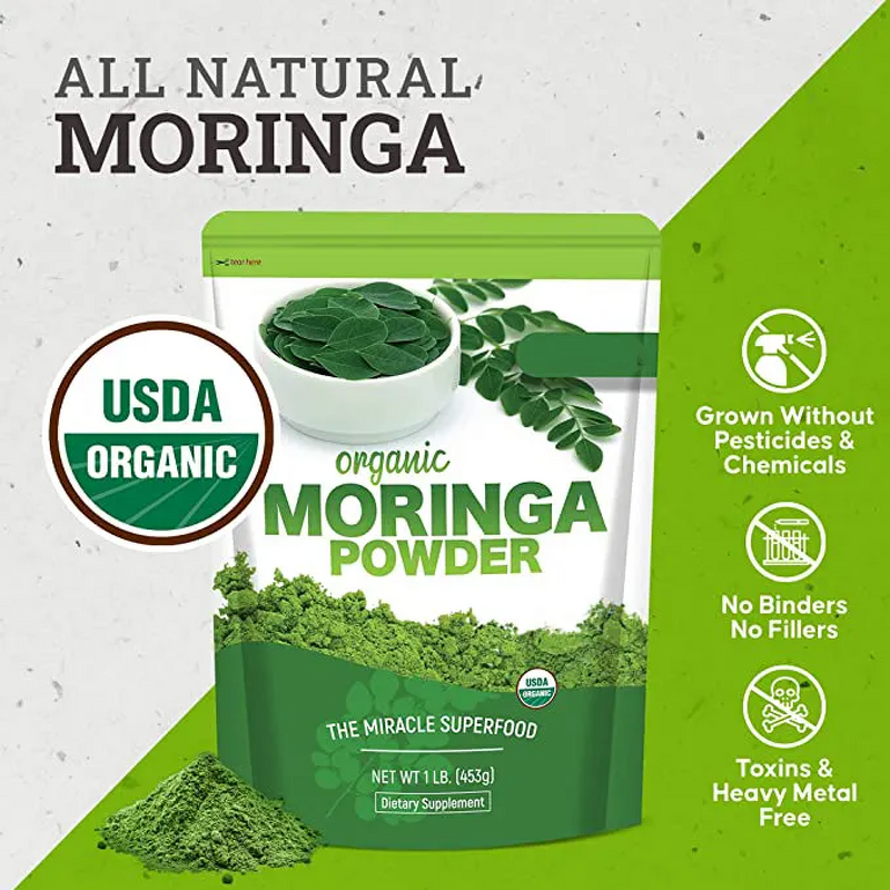 Moringa Leaf Extract Powder - Pure Natural Organic In Stock Superfood
