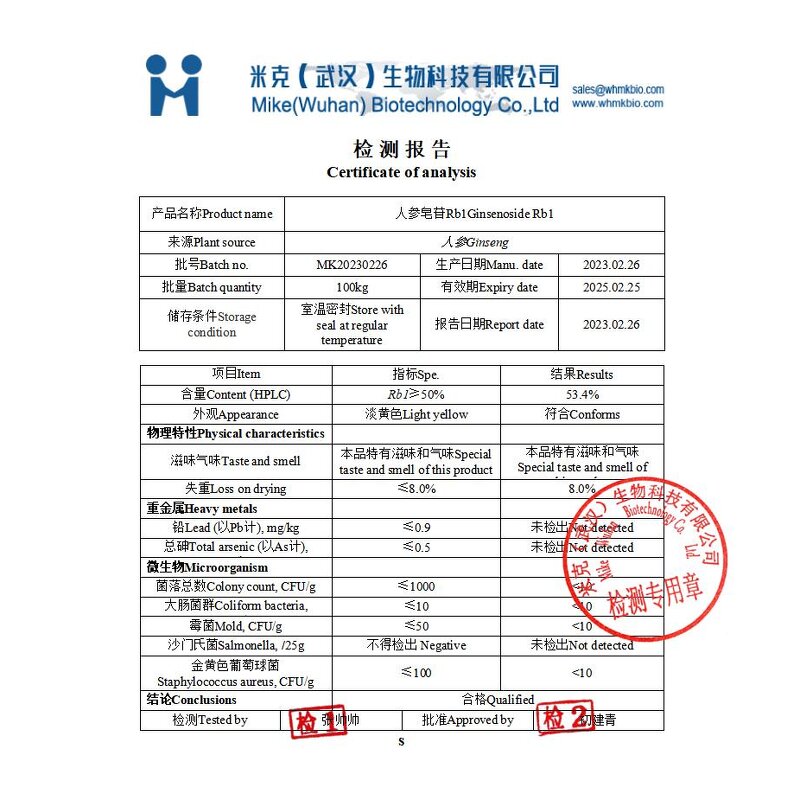 Ginsenoside Powder - Top Quality 98% Rg1 Rg3 Rb1 Ginseng Extract