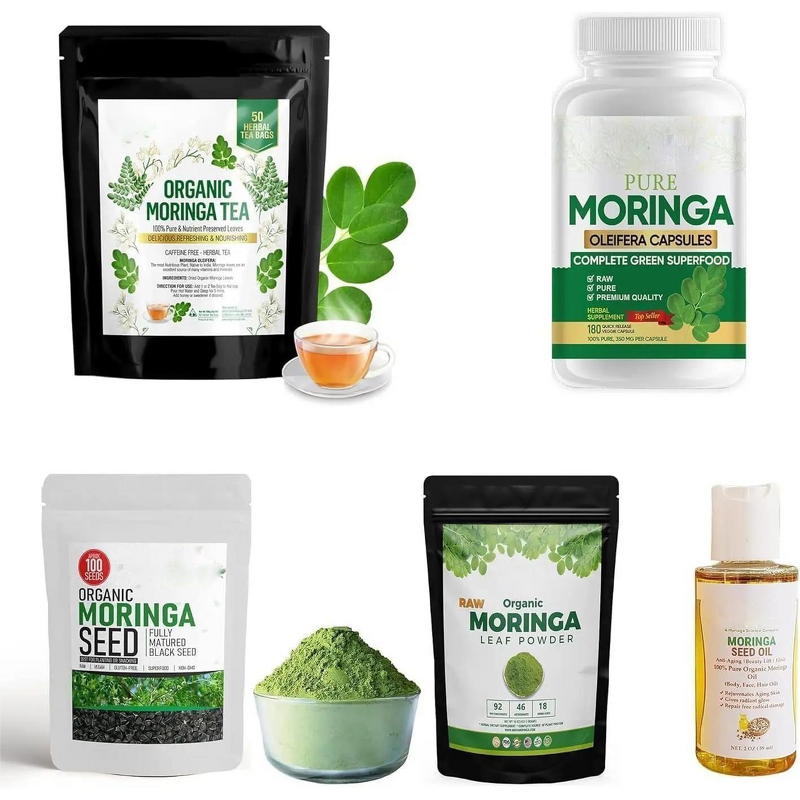 Moringa Leaf Capsules - Bulk Health Benefits Moringa Extract Supplement